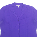 DANA BUCHMAN Womens Shirt Purple L