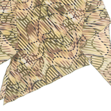 ZOEY AND BETH Womens Printed Blouse Beige Long Sleeve Crazy Pattern M