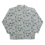 LOVE Womens Printed Blouse Green Long Sleeve Crazy Pattern M