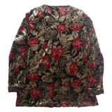 DRAPERS AND DAMONS Womens Printed Blouse Gold Long Sleeve Floral XL