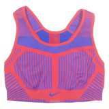 NIKE Womens Sports Vest Blue Sleeveless Crazy Pattern S