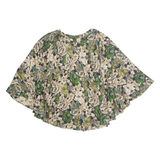 Poncho Womens Kimono Waistcoat Brown Sleeveless Crazy Pattern S