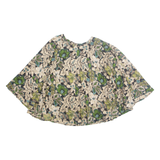 Poncho Womens Kimono Waistcoat Brown Sleeveless Crazy Pattern S