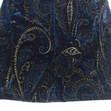 RONNI NICOLE Petite Womens Printed Blouse Blue 90s Silk Crazy Pattern M