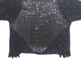 Womens Blouse Black Silk S