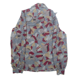 Womens Printed Shirt Blue Collared Long Sleeve L