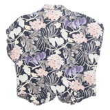 LAURA B Womens Shirt Black V-Neck Sleeveless Viscose Floral S