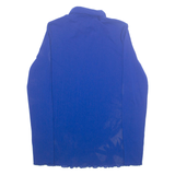 Womens Blouse Blue High Neck Long Sleeve S