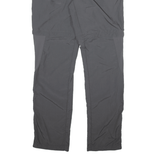 QUECHUA Detachable Legs Womens Trousers Grey Regular Straight Nylon W26 L31