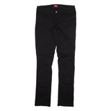 DICKIES Womens Trousers Black Slim Straight W30 L31