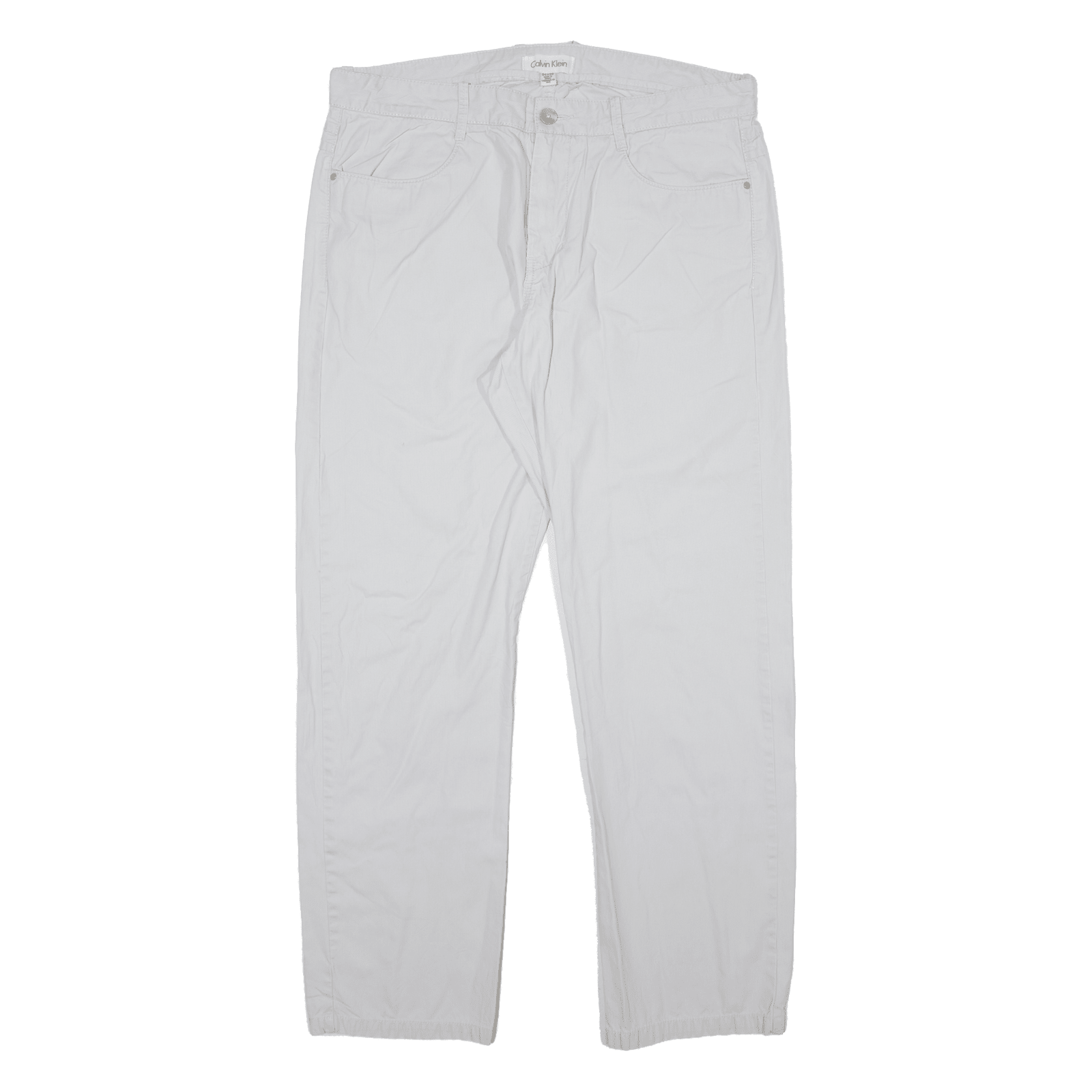 CALVIN KLEIN Mens Trousers Grey Regular Straight W34 L30