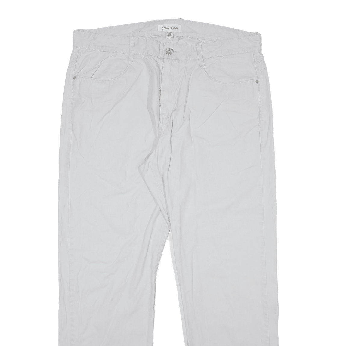 CALVIN KLEIN Mens Trousers Grey Regular Straight W34 L30