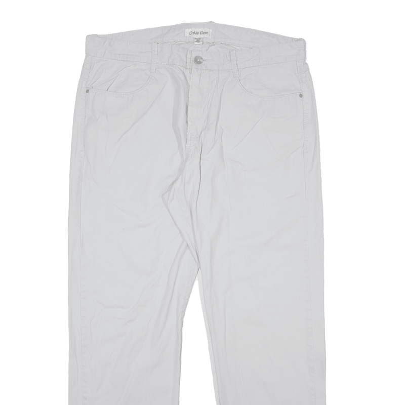 CALVIN KLEIN Mens Trousers Grey Regular Straight W34 L30