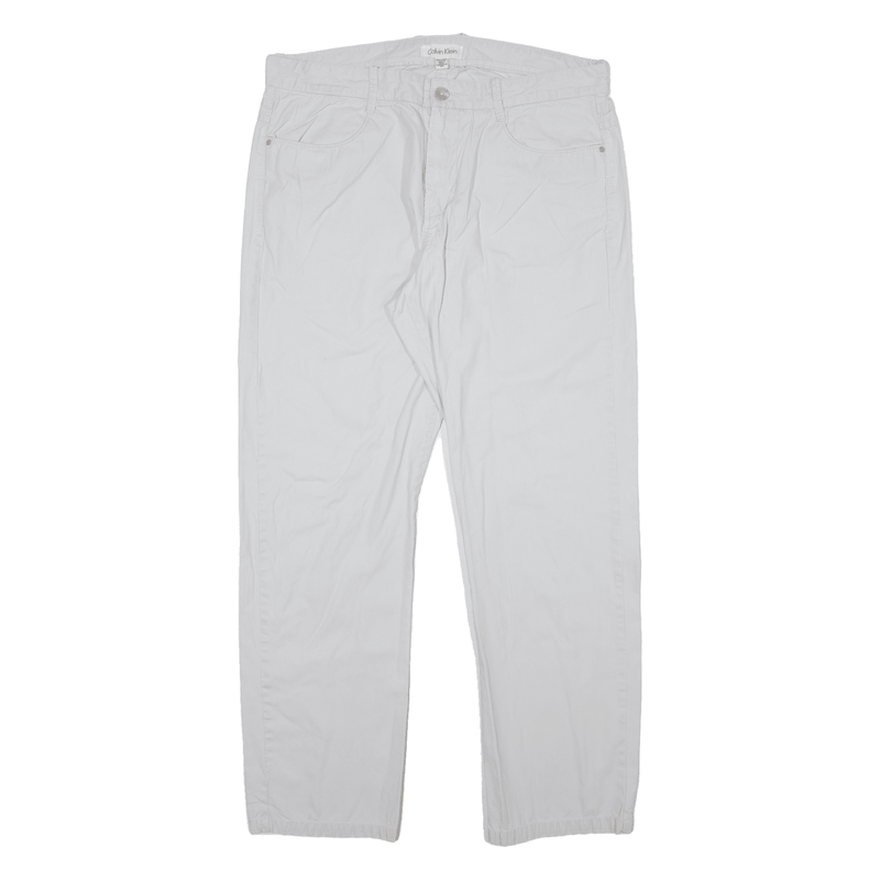 CALVIN KLEIN Mens Trousers Grey Regular Straight W34 L30