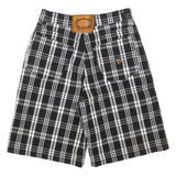 DISMERO Womens Casual Shorts Black Check XS W26