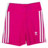 ADIDAS Womens Sports Shorts Pink Slim UK 4 W22