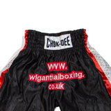 Thai Boxing Mens Sports Shorts Black Crazy Pattern XXS W22