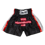 Thai Boxing Mens Sports Shorts Black Crazy Pattern XXS W22