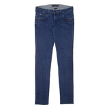 CALVIN KLEIN JEANS Low Rise Rhinestone Womens Jeans Blue Slim Skinny W28 L32