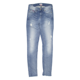 TOMMY HILFIGER Distressed Womens Jeans Blue Regular Skinny Stone Wash W27 L29