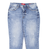 GUESS Distressed Womens Jeans Blue Regular Tapered Stone Wash W31 L27