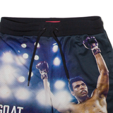 SHOE PALACE Muhammad Ali Mens Sports Shorts Black L W32
