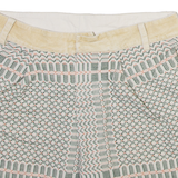 IIG-LOO DESIGN Womens Casual Shorts Cream Striped M W32