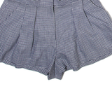 Womens Casual Shorts Blue Houndstooth S W28