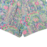 UNCLE CROCS Mens Swimming Shorts Green Crazy Pattern XS W24