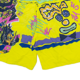 FILA Mens Casual Shorts Yellow Crazy Pattern M W30