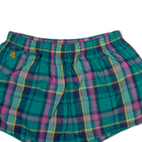 LAHCO Womens Casual Shorts Green Check M W30