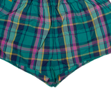 LAHCO Womens Casual Shorts Green Check M W30