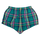 LAHCO Womens Casual Shorts Green Check M W30