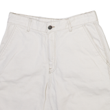 BERSHKA Carpenter Mens Casual Shorts Cream M W30