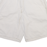 BERSHKA Carpenter Mens Casual Shorts Cream M W30