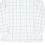 Mens Shirt White Check Long Sleeve L