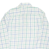 Mens Shirt White Check Long Sleeve L