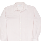 Mens Shirt Pink Striped Long Sleeve L