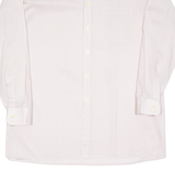 Mens Shirt Pink Striped Long Sleeve L