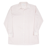 Mens Shirt Pink Striped Long Sleeve L