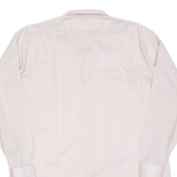 Mens Shirt Pink Striped Long Sleeve L