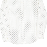 BANANA REPUBLIC Womens Shirt White Spotted Long Sleeve XS