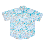 Mens Shirt Blue Crazy Pattern L