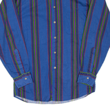 Mens Shirt Blue Striped Long Sleeve M