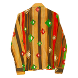 Womens Shirt Brown Crazy Pattern Long Sleeve S
