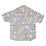 Mens Shirt Green Crazy Pattern L