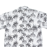 Mens Hawaiian Shirt White Floral 2XL