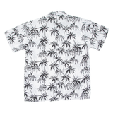 Mens Hawaiian Shirt White Floral 2XL