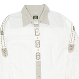 Womens Plain Shirt Beige Long Sleeve UK 18