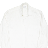 Mens Plain Shirt White Long Sleeve M